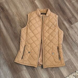 Tan Quilted Vest by fuinloth